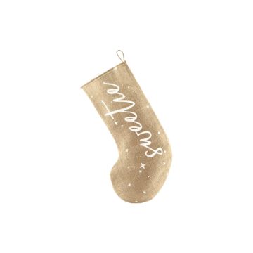 Julesokk i jute sweetie 23x39,5 cm
