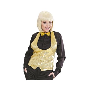 Paillettvest gull kvinner