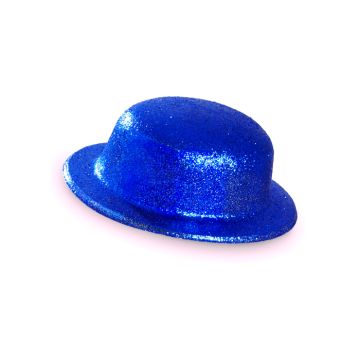 Bowlerhatt blå glitter