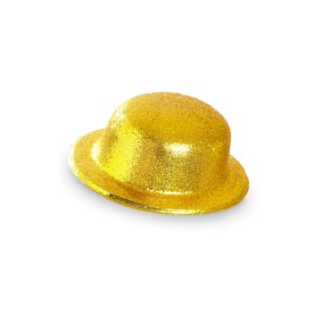 Bowlerhatt gull glitter