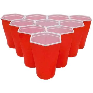 25x sekskantede Beer Pong-kopper