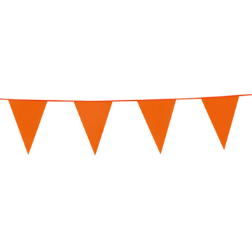 Oransje Flaggguirlande 20 x 30 cm - 10 m