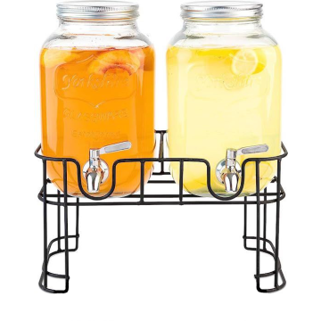 Glass dispenser 2x 4 liter inkl. holder