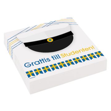 Servietter Gratulerer Til Studenten 20x
