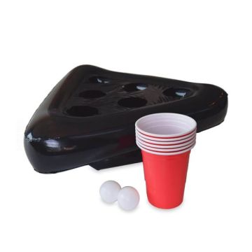 Beer pong-hat spillsett - inkl. Beer pong-hatt, baller og røde kopper