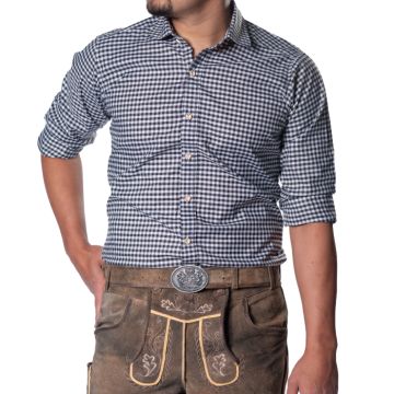 Oktoberfest tyroler skjorte svart Leopold Deluxe
