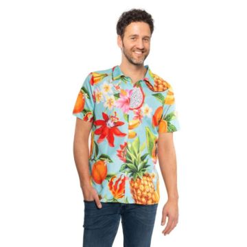 Hawaiiskjorte med multicolor fruktemønster