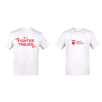 Hvit fightertrøye - unisex