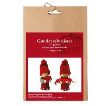 DIY gjør det selv nisser gutt og jente 2x Det Gamle Apotek