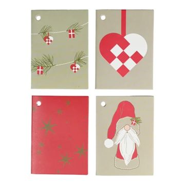 Gavekort med 4 forskjellige julemotiver 16x Det Gamle Apotek