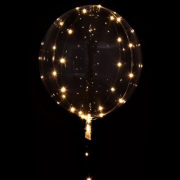 LED-ballong 2x hvit lysklynge 50 cm 5 m
