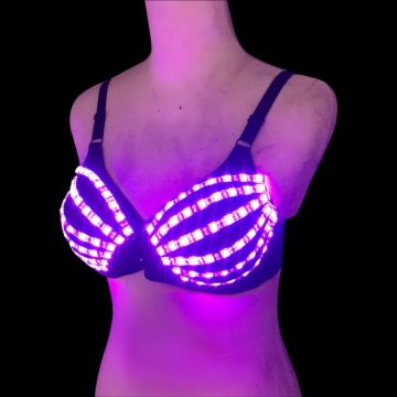 Festlig LED BH som lyser i mørket Lilla
