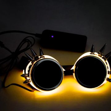LED-briller med pigger Gul