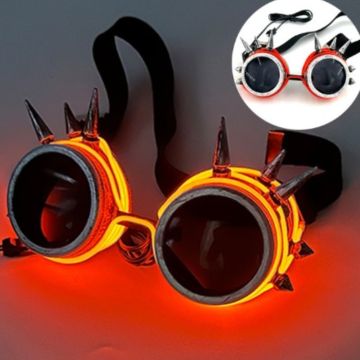 LED-briller med pigger oransje
