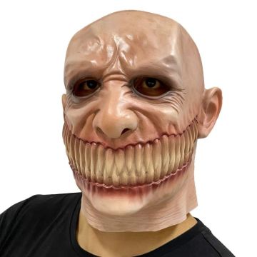 Skummel halloween-demonmaske med blodige tenner