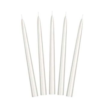 Stagelys Metallisk Perlemor Stearinlys 10x - 24 cm