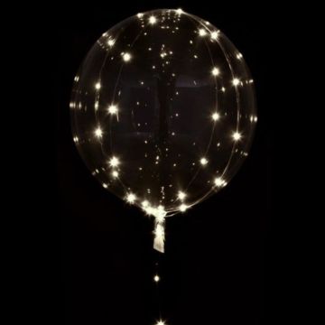 LED-ballong hvit lyskjede 50 cm 5 m