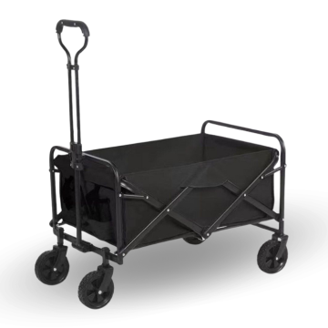Sammenleggbar trekkevogn svart 60 kg - 71x47x48 cm
