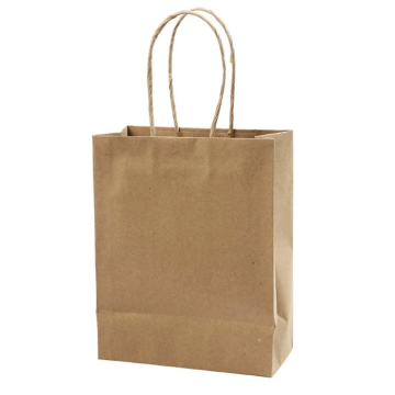 Brune papirsekker 10x - 18x9x23 cm