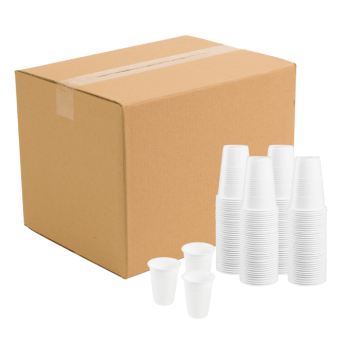 Hvit plastkrus 3000x - 0,2 liter