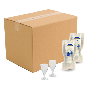 Plastik gjennomsiktig vinglass 96x - 170 ml
