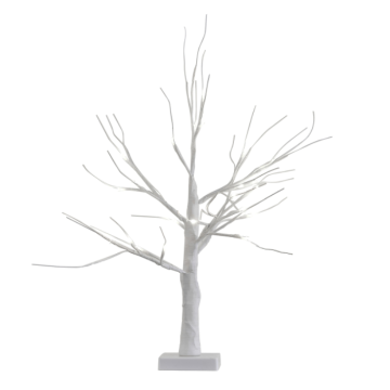 Hvit LED dekorasjonstrær 40 cm