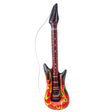 Oppustbar flamme rockegitar - 95 cm
