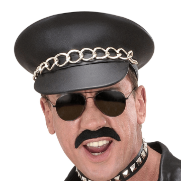 Rockerhatt med kjededetalj