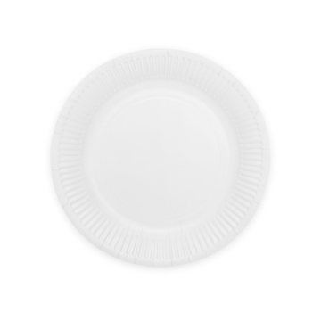 Hvite papptallerkener 8x - Ø 23 cm