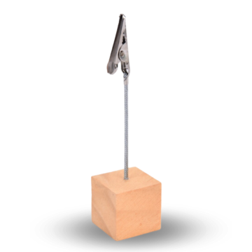 Bordkortholder tre og metall 10x - 10 cm