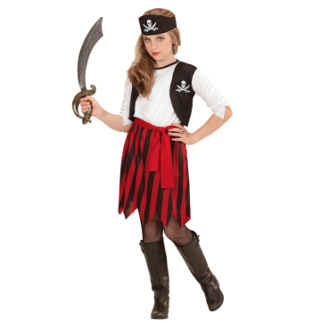 Piratjente kostyme for barn