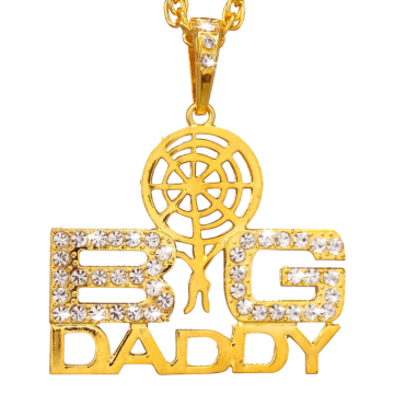 Big Daddy gullhalskjede - 65 cm
