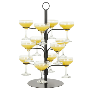 Cocktailtre til 12 drinker sort