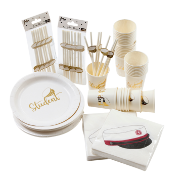 Rød basis studentkjøring foreldre pyntpakke