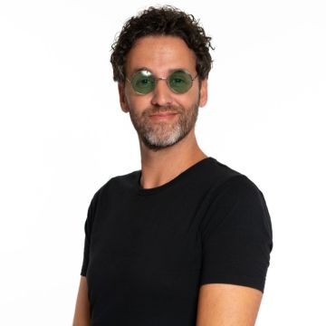 Runde Lennon solbriller grønn