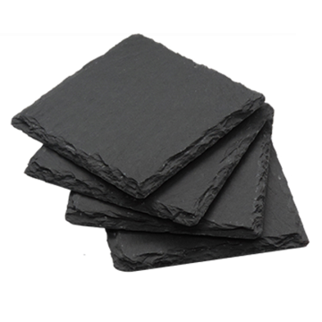 Skifer coasters 4x - 10x10 cm