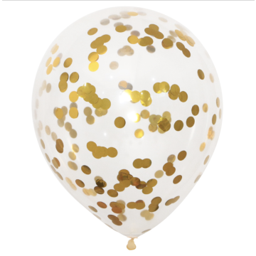Ballong med gullkonfetti - 30 cm