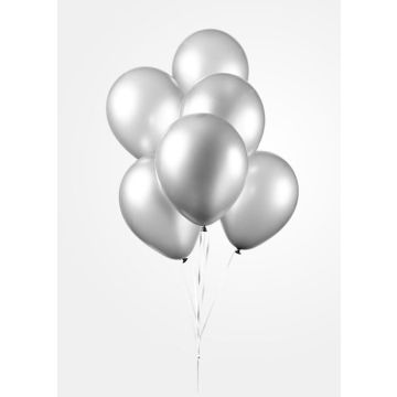 Sølv Chrome Ballonger 50x - 30 cm