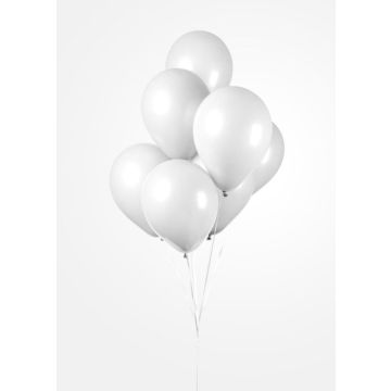 Hvite Ballonger 50x - 30 cm
