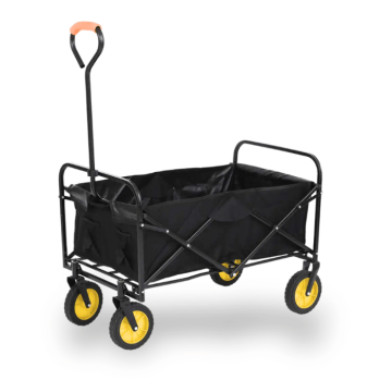 Sammenleggbar trekkevogn svart 60 kg - 71x47x48 cm