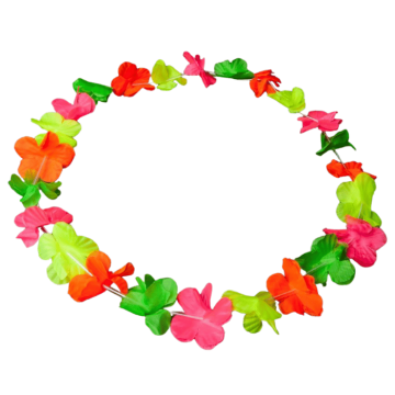 UV Hawaii-krans halskjede i multicolor neon