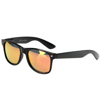 Wayfarer solbriller i svart med farget linse