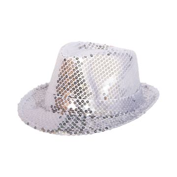 Sølvhatt med glitter