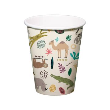 Papirkopper med dyremotiver 6x - 250 ml