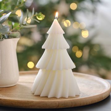 Juletrestearinlys hvit 15x9 cm