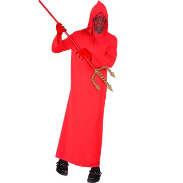 Djevelkappe med maske for menn