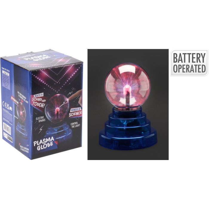 Batteridrevet plasmakulelampe H 14 cm