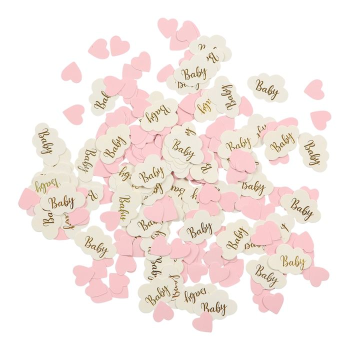 Konfetti baby jente lysande hjarte 20 g