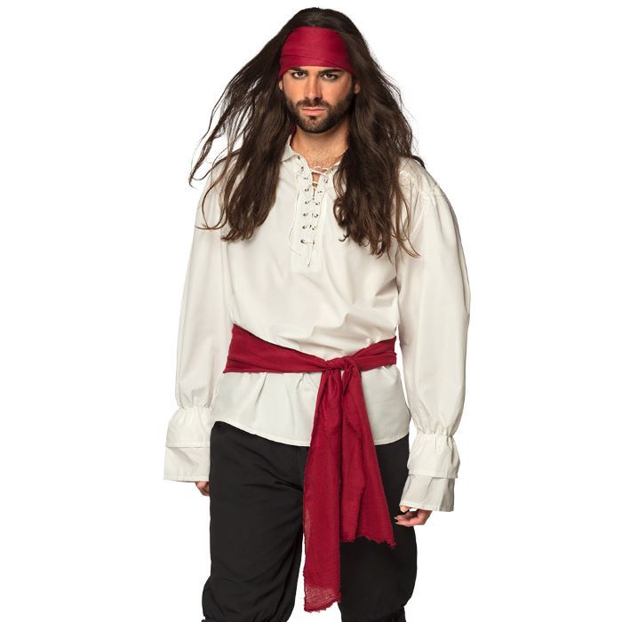 Piratsesett med pandebånd og skjerf - 2 deler