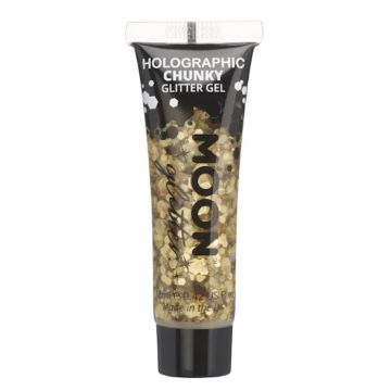 Holografisk Chunky Glitter Gel Gull 12 ml Moon Creations